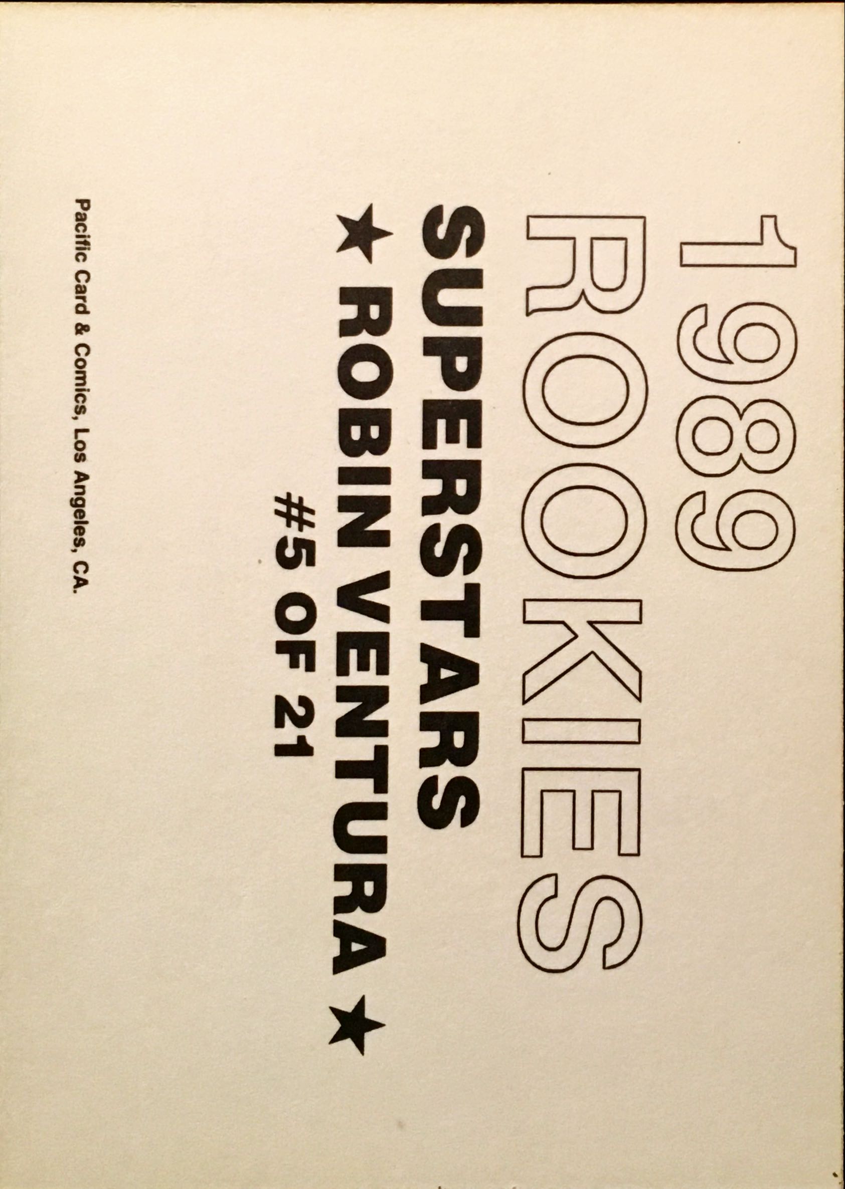 1989 Pacific Cards & Comics  5 back image