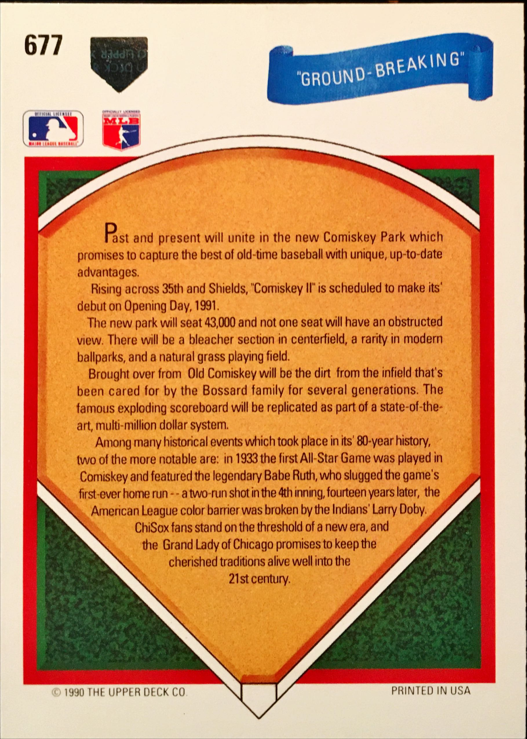 1991 Upper Deck  677 back image