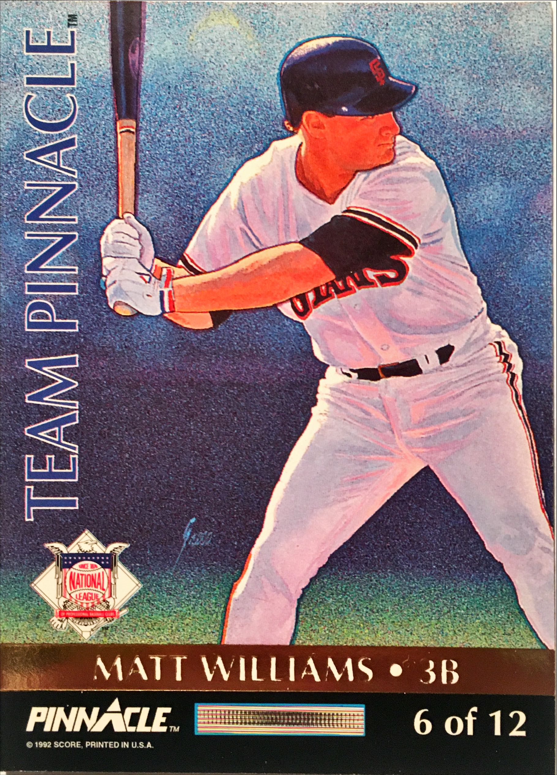 1992 Pinnacle Team Pinnacle 6 back image