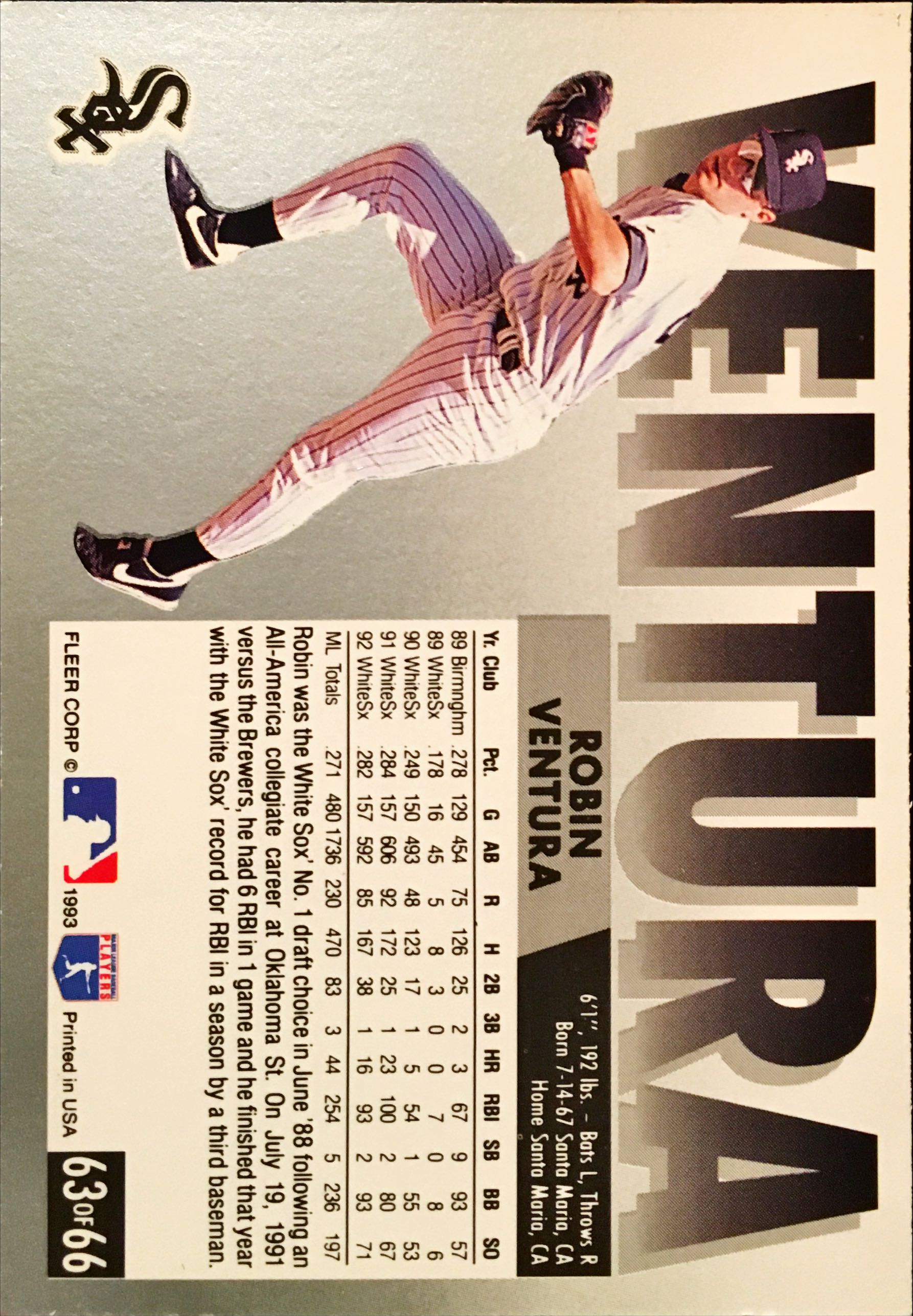 1993 Fruit of the Loom  63 back image