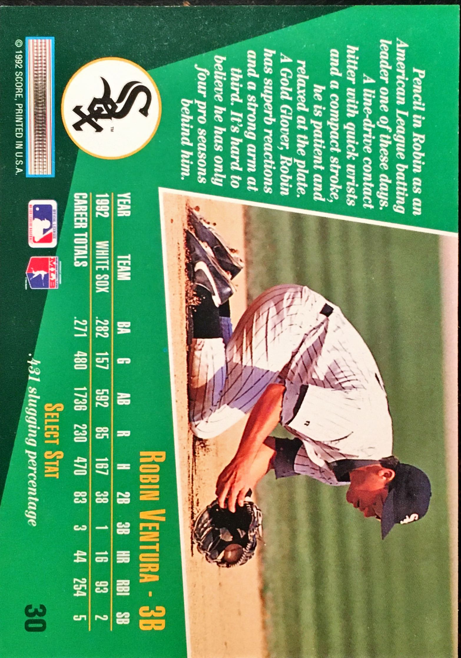 1993 Select  30 back image