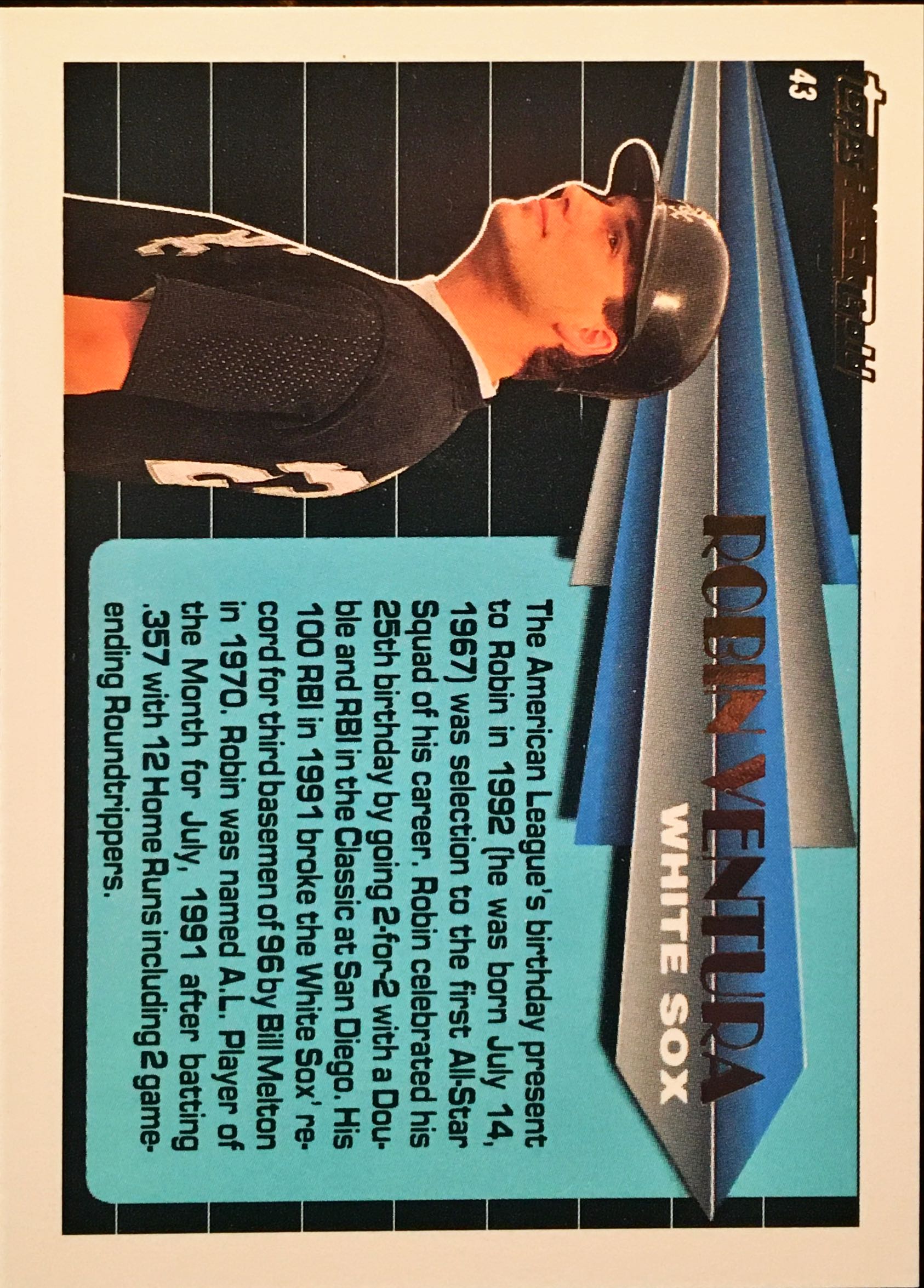 1993 Topps Black Gold 43 back image