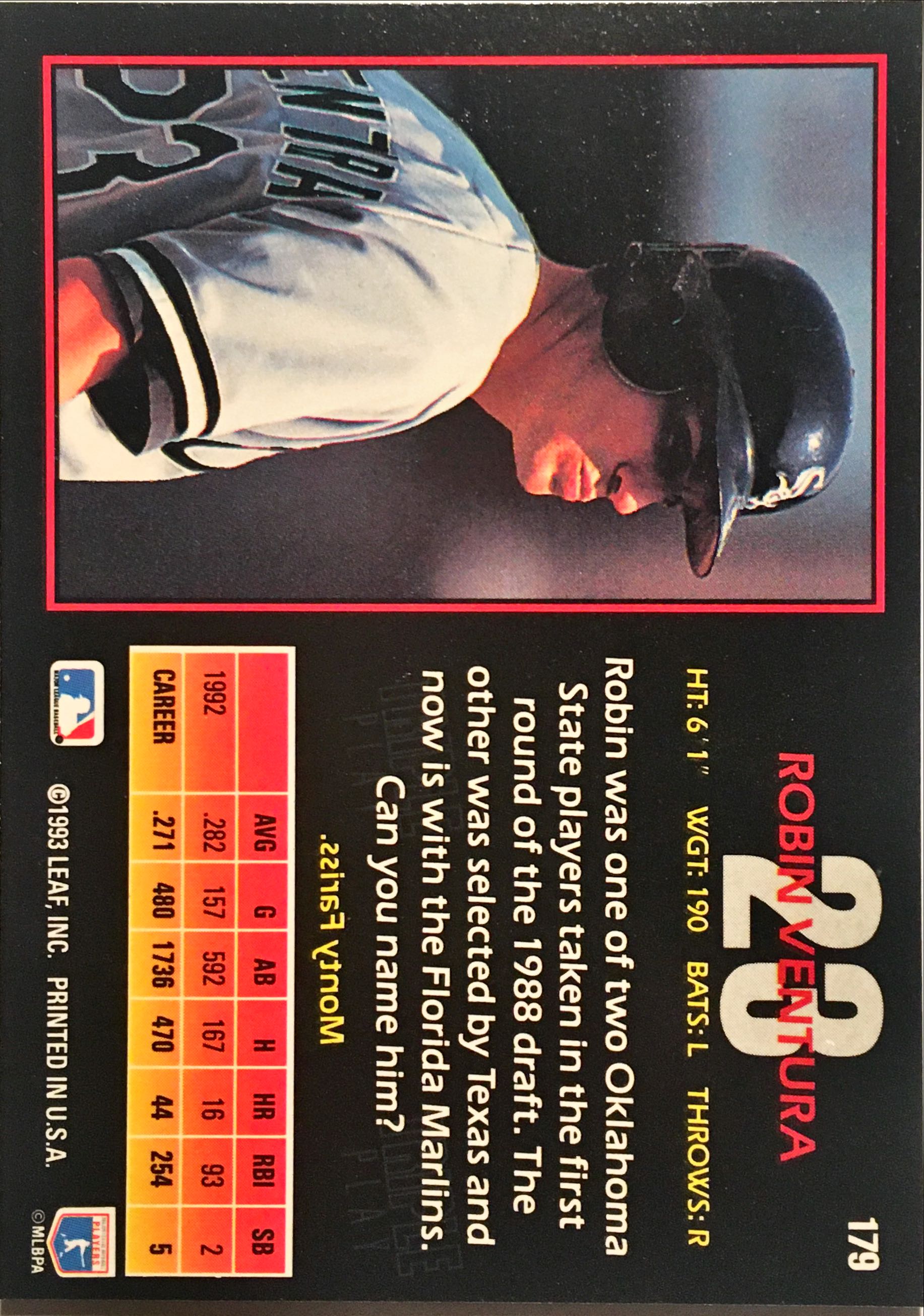 1993 Triple Play  179 back image
