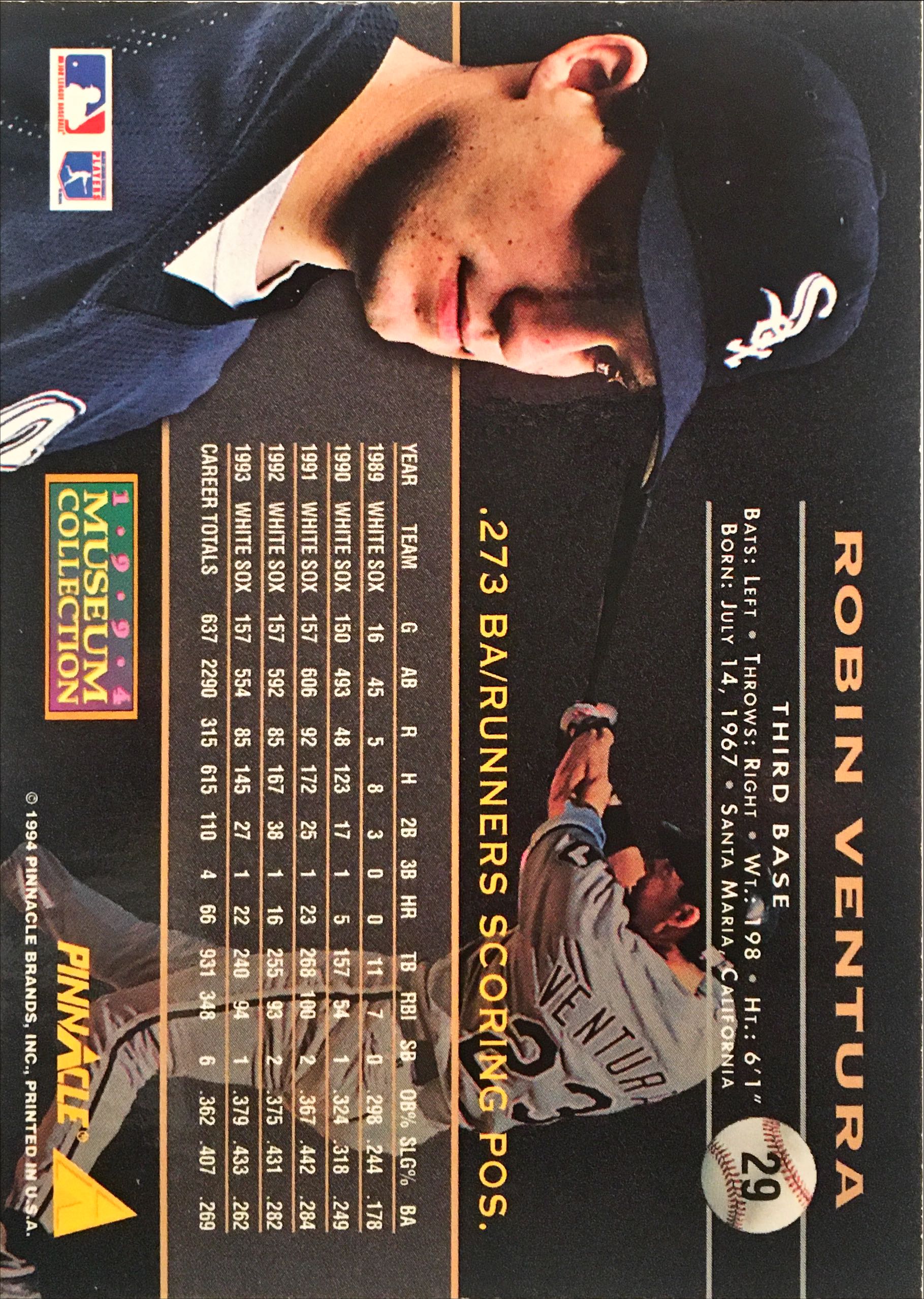 1994 Pinnacle Museum Collection 29 back image