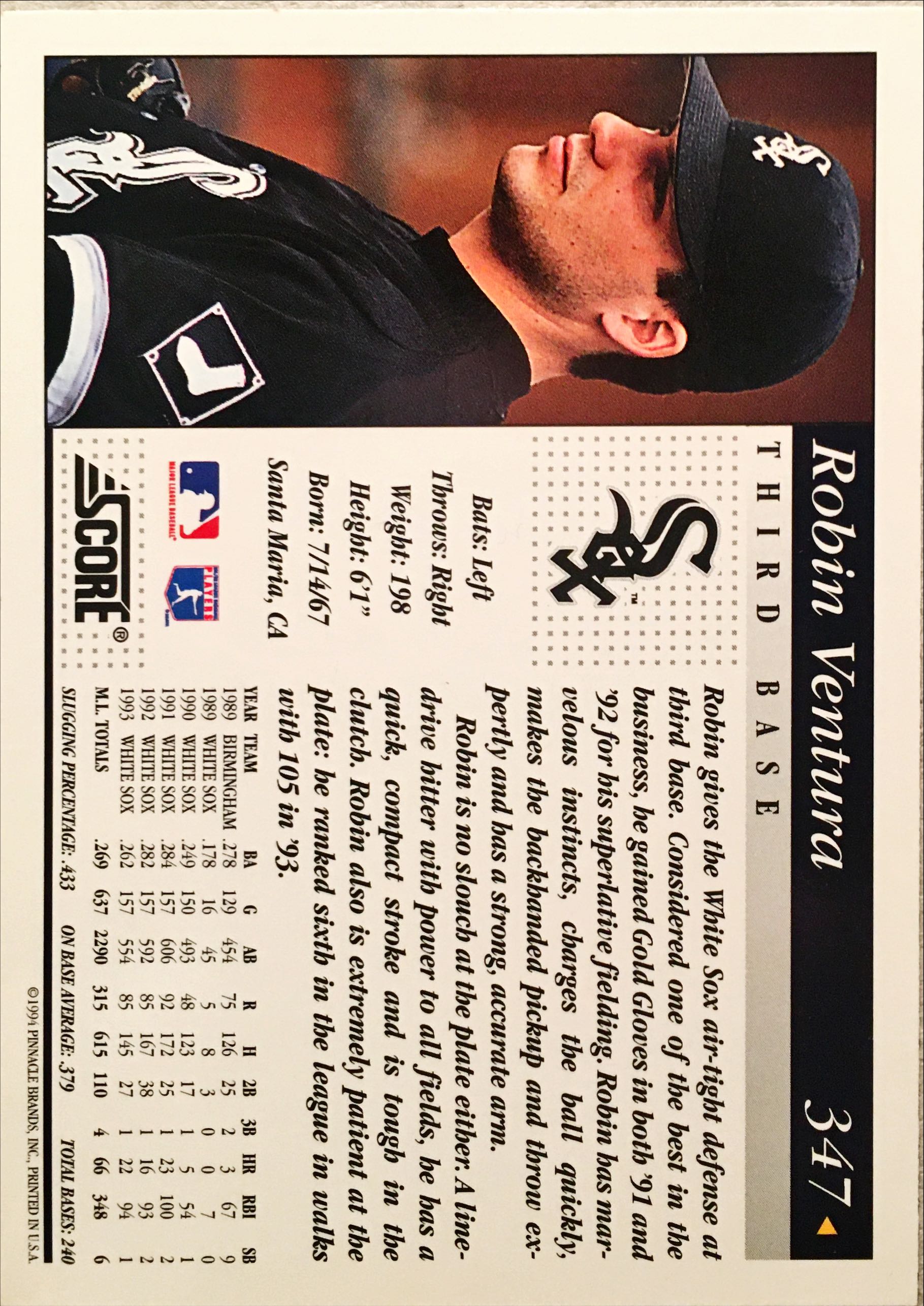 1994 Score  347 back image