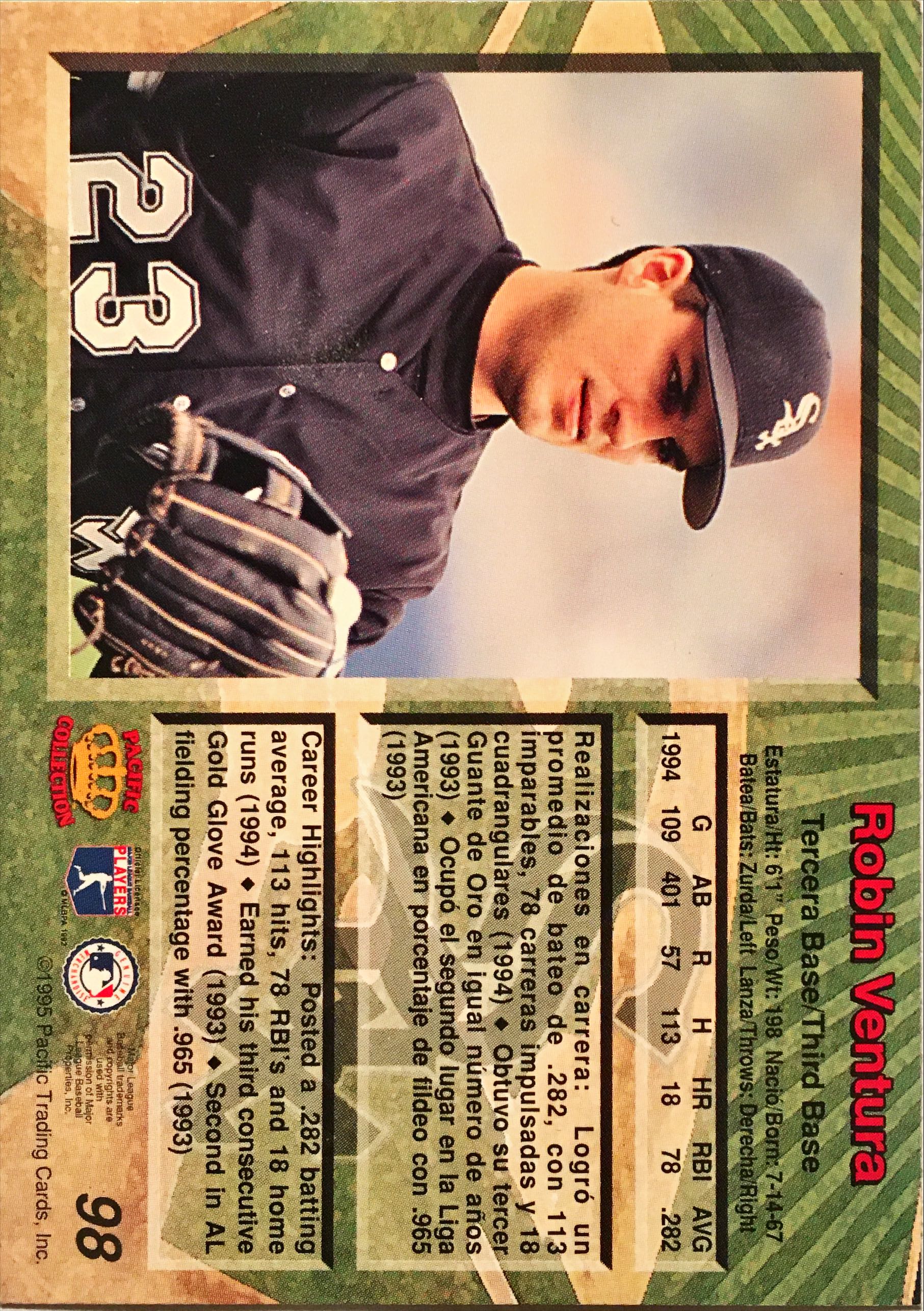 1995 Pacific  98 back image