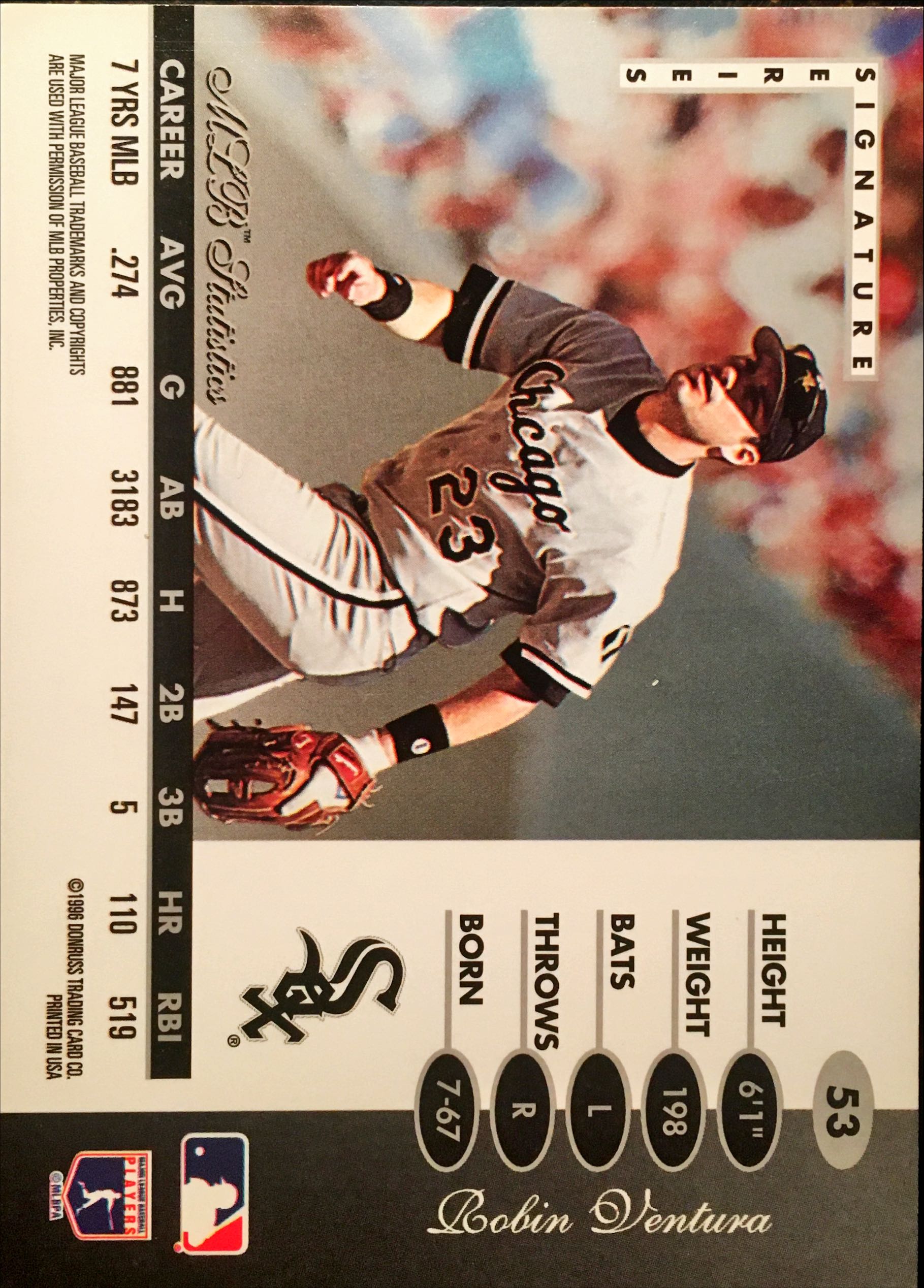 1996 Leaf Signature Gold Press Proofs 53 back image