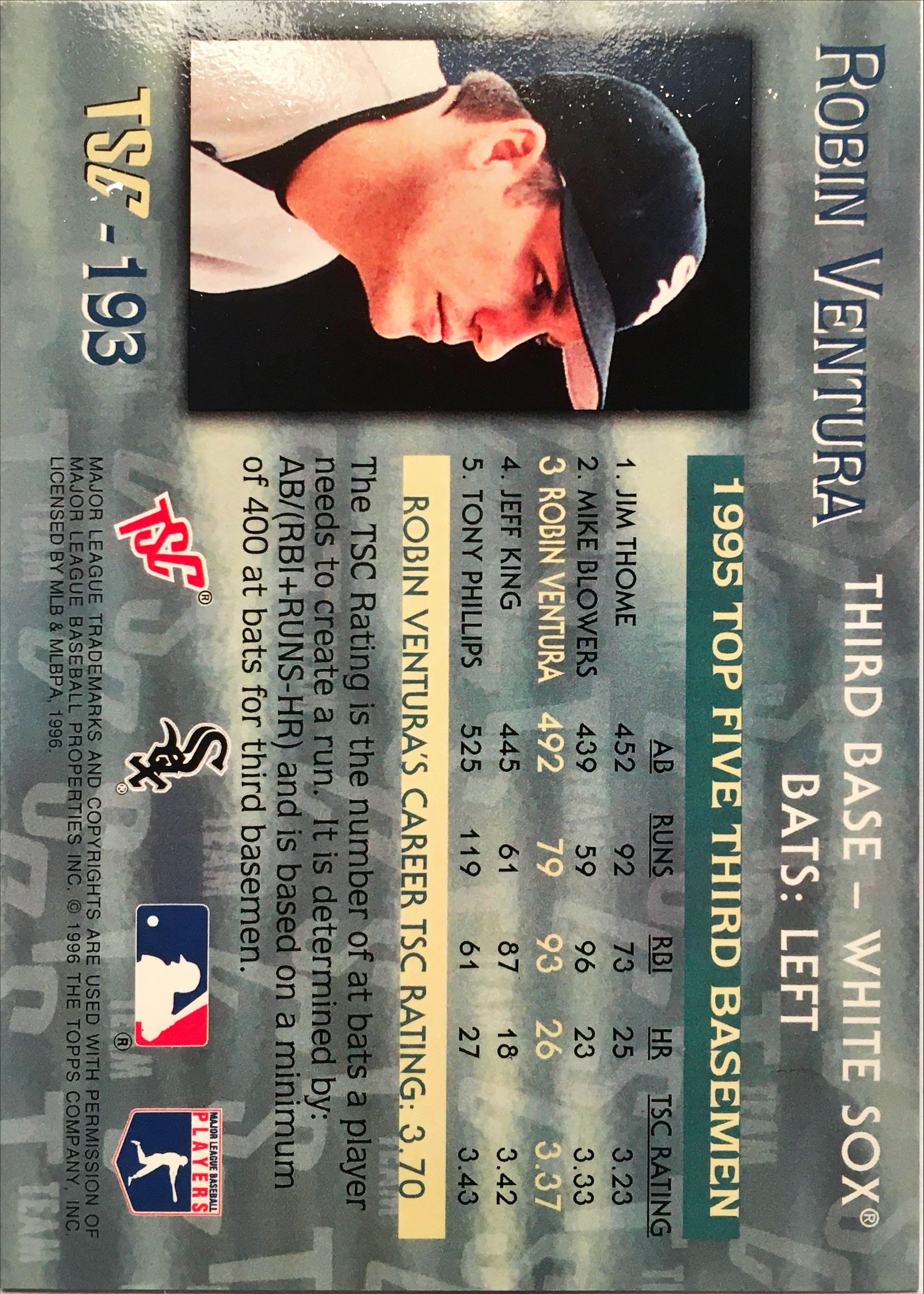 1996 Stadium Club Members Only 193 back image