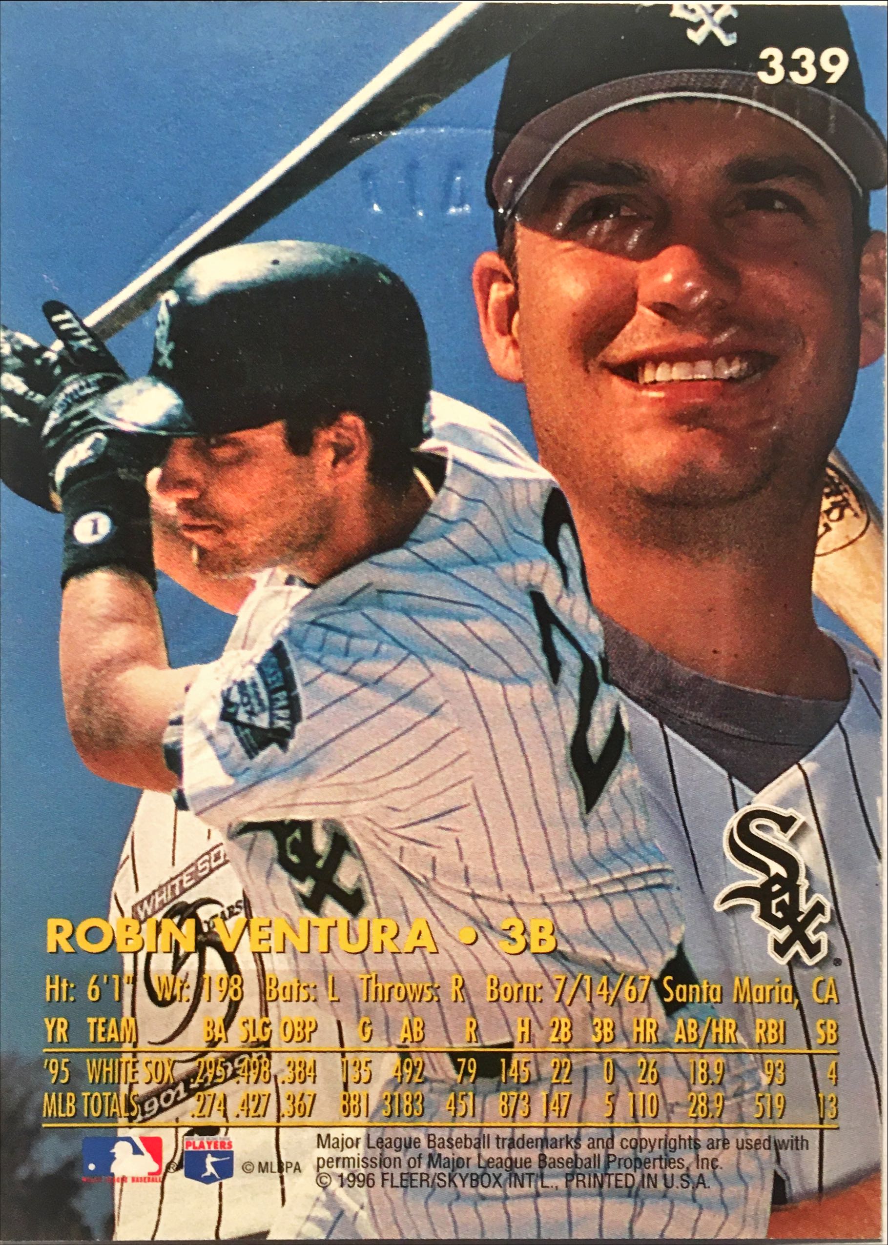 1996 Ultra Gold Medallion 339 back image