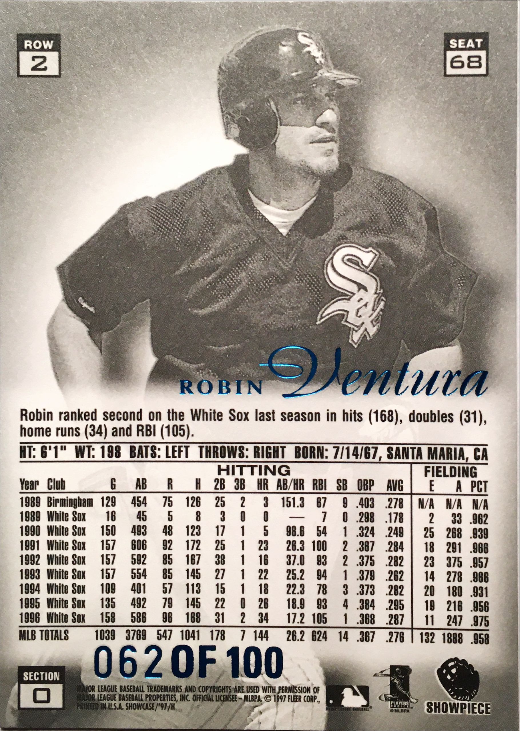 1997 Flair Showcase Legacy Collection Row 2 68 back image